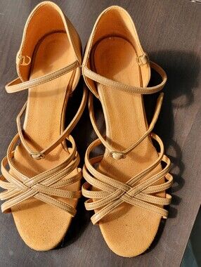 Supadance leather dance shoes with suede bottom. UK 4.5. US 6.5 but fits larger.